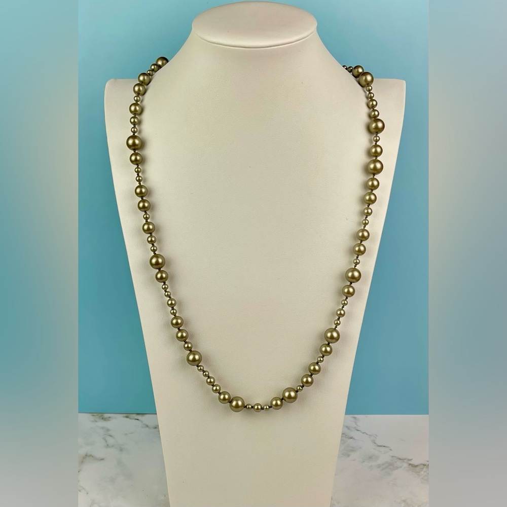 J Crew Luminous Champagne Pearl Opera-Length Necklace